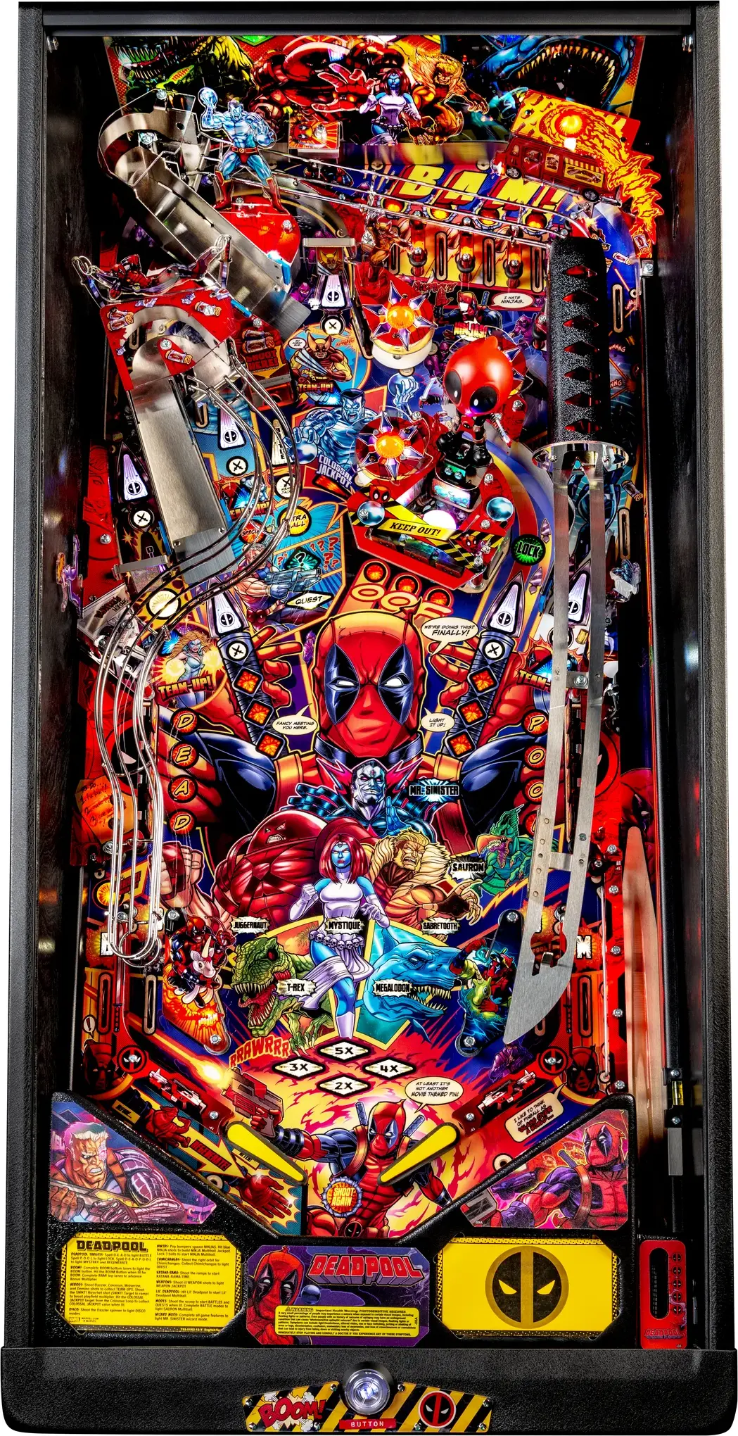 Deadpool pinball playfield