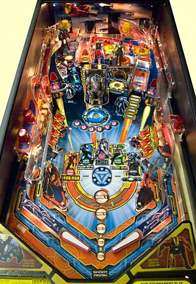 Iron Man 2 pinball playfield