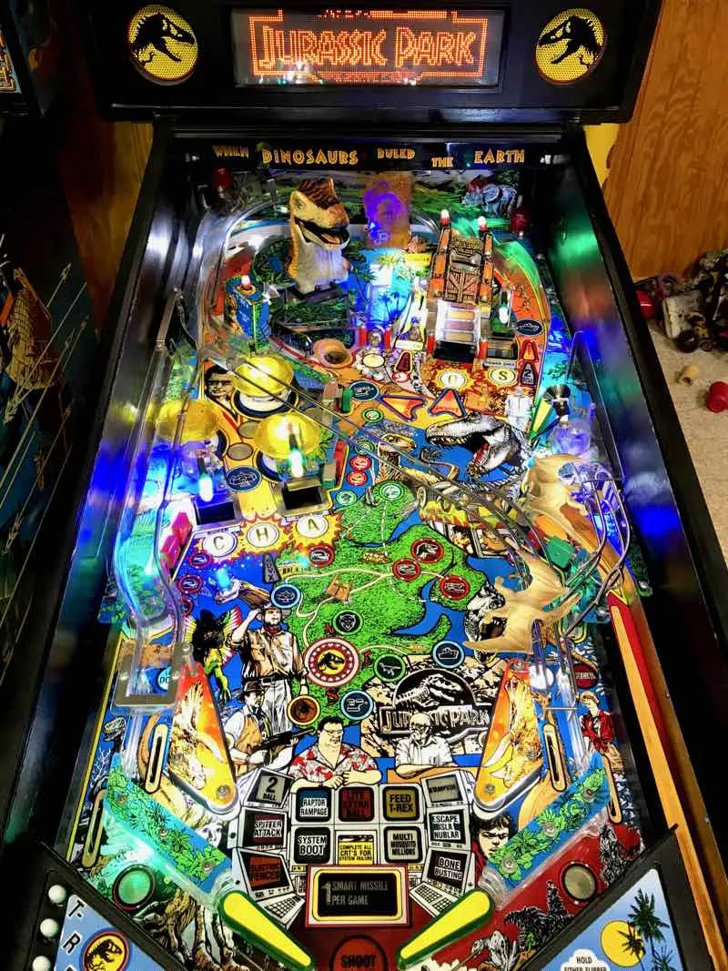 Jurassic Park pinball playfield