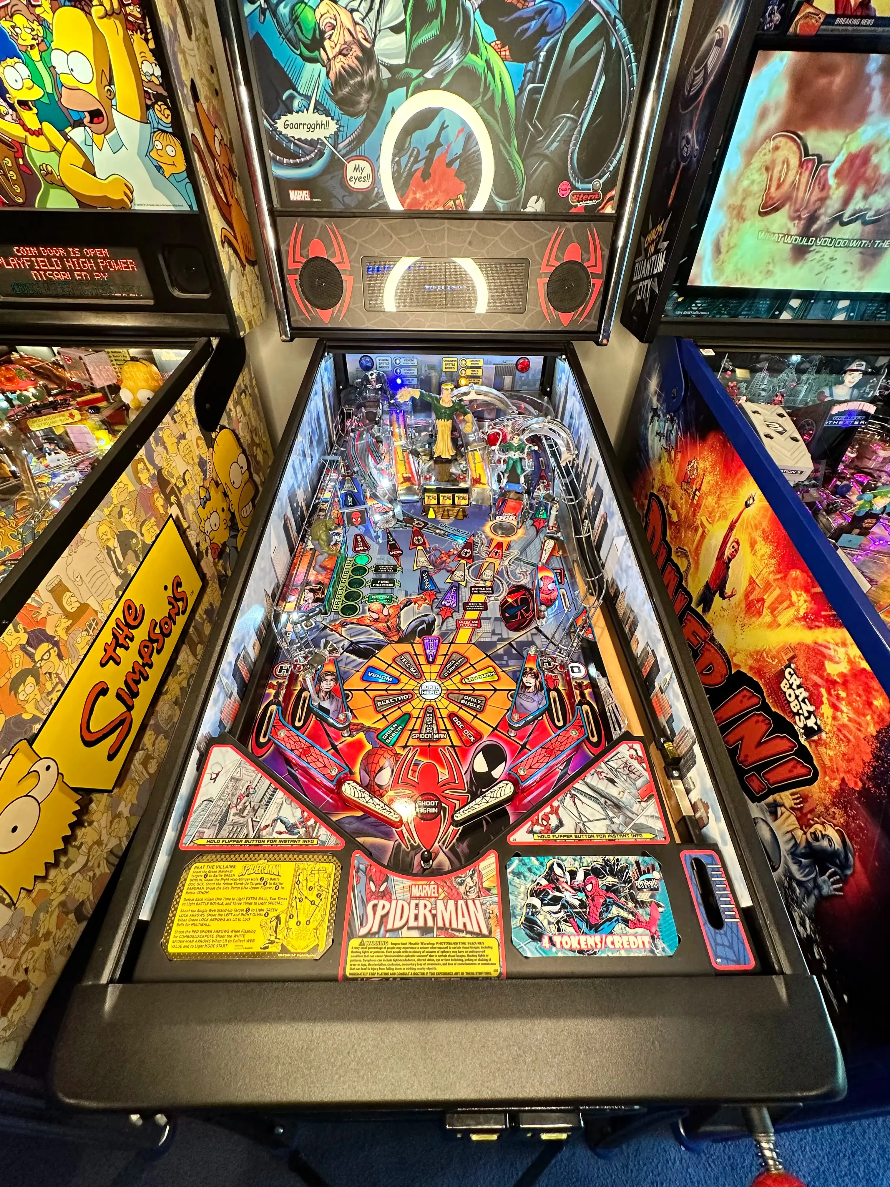 Spider-Man Anniversary Edition pinball playfield