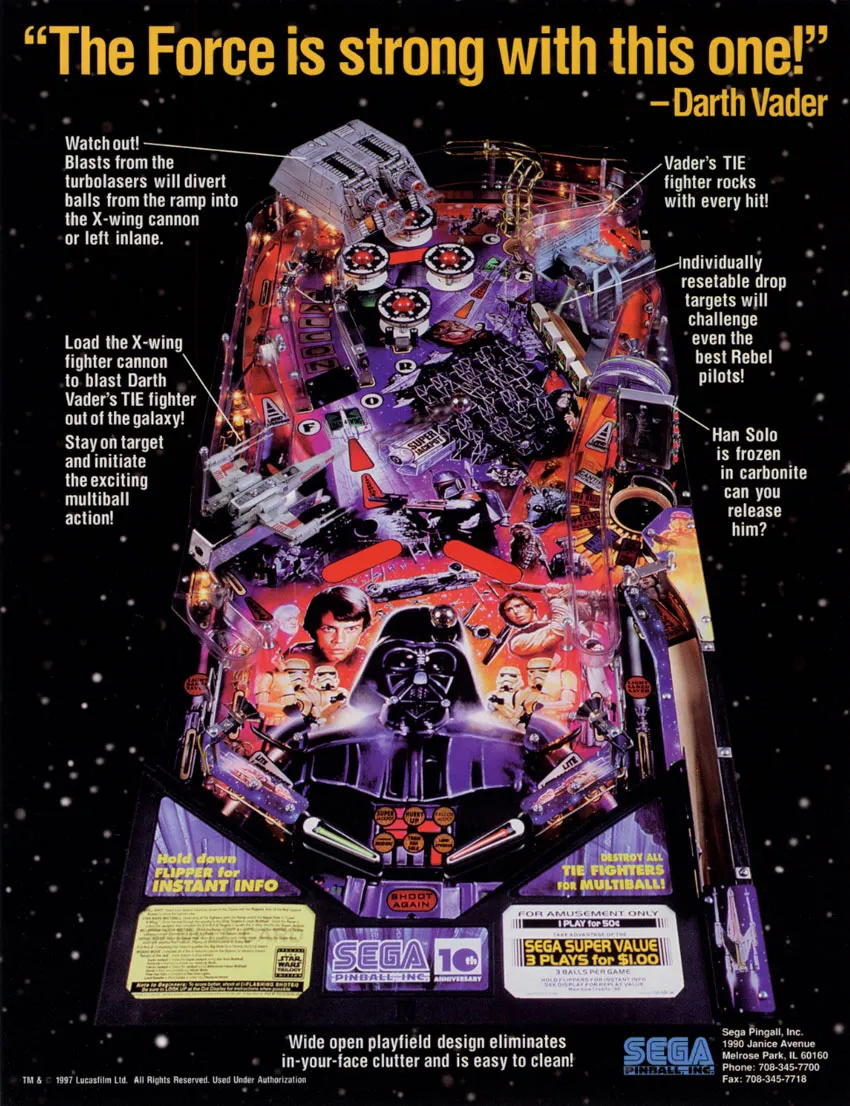 Star Wars Trilogy pinball playfield