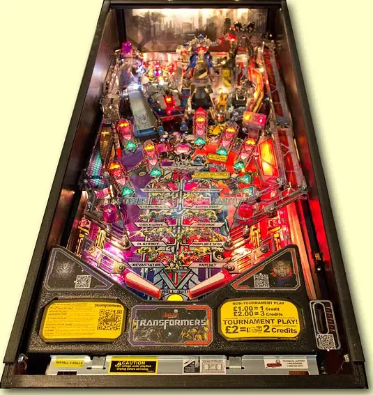 Transformers pinball playfield