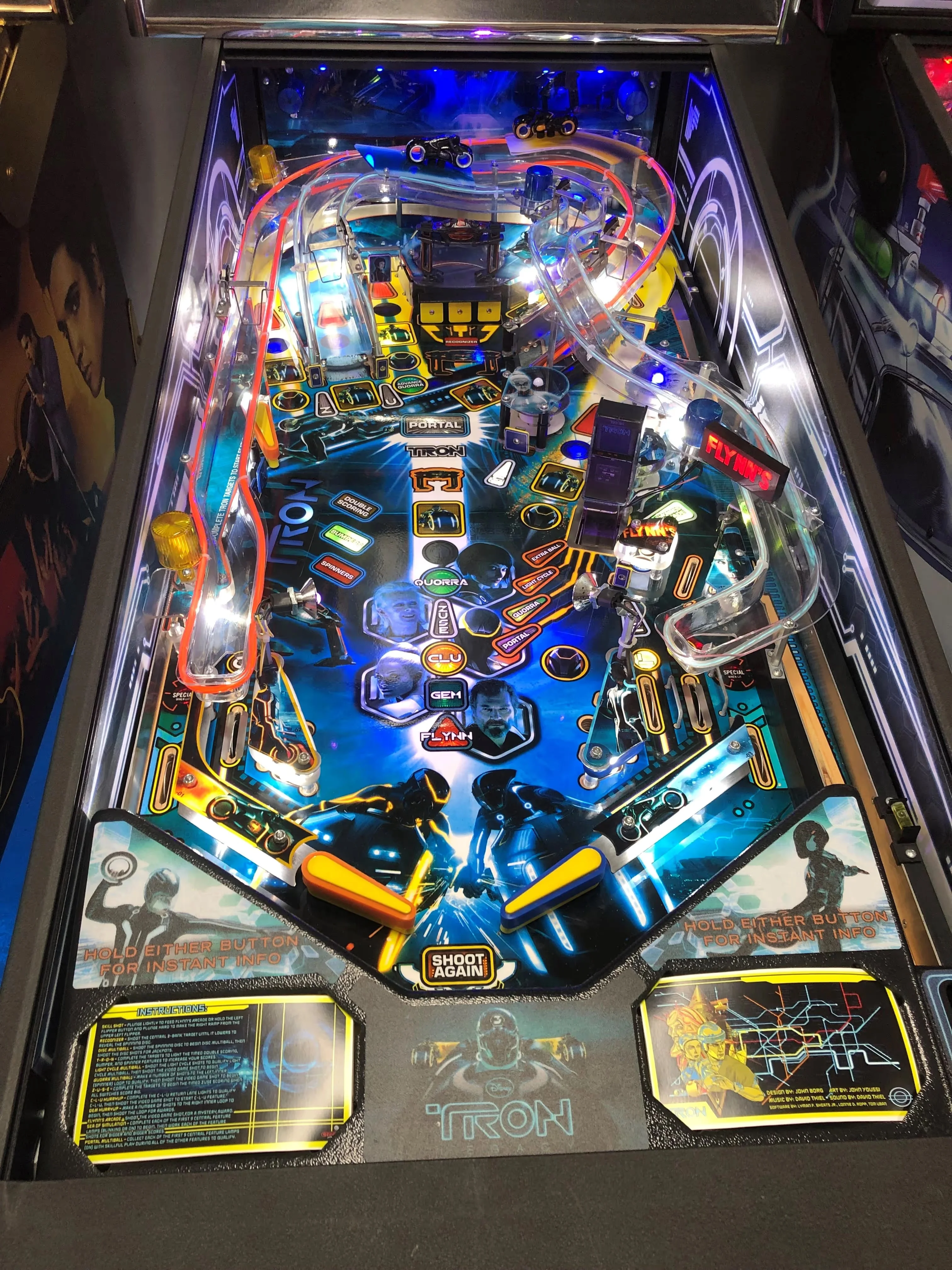 Tron Legacy pinball playfield