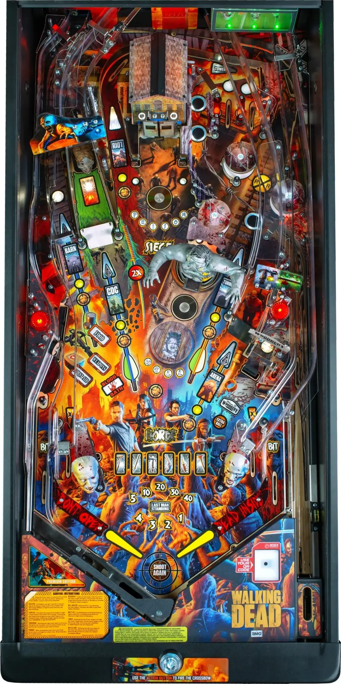 The Walking Dead pinball playfield